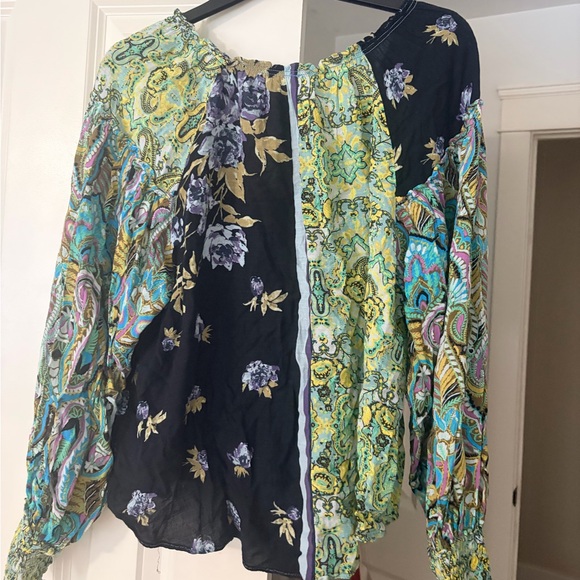 Free People Multicolor Paisley and Floral Blouse - Picture 4 of 4